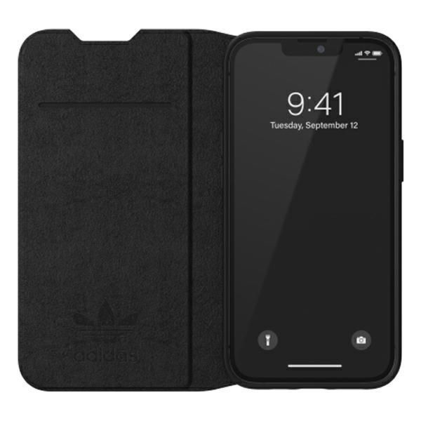 Back panel cover Adidas Adidas OR Booklet Case BASIC for iPhone 13 - Black and White