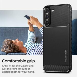 Nugarėlės dėklai Spigen  Spigen Rugged Armor Case for Samsung Galaxy S22 - Matte Black 