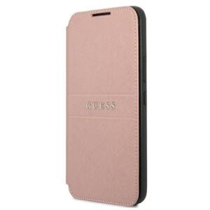 Nugarėlės dėklai Guess  Guess GUBKS22MPSASBPI S22+ S906 pink/pink book Saffiano Stripes