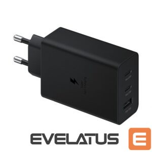 Adapteriai Samsung  Samsung charger 2x USB Type C / USB PPS, Power Delivery PD 65W, QC 3.0, AFC, FCP black (EP-T6530NBEGEU)