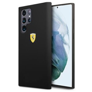 Aizmugurējais vāciņš Ferrari  Ferrari FESSIHCS22LBK S22 Ultra S908 black/black hardcase On Track Silicone