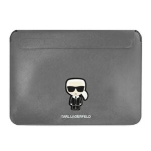 Aizmugurējais vāciņš Karl Lagerfeld  Karl Lagerfeld Saffiano Ikonik Karl case for a 16" laptop - silver 