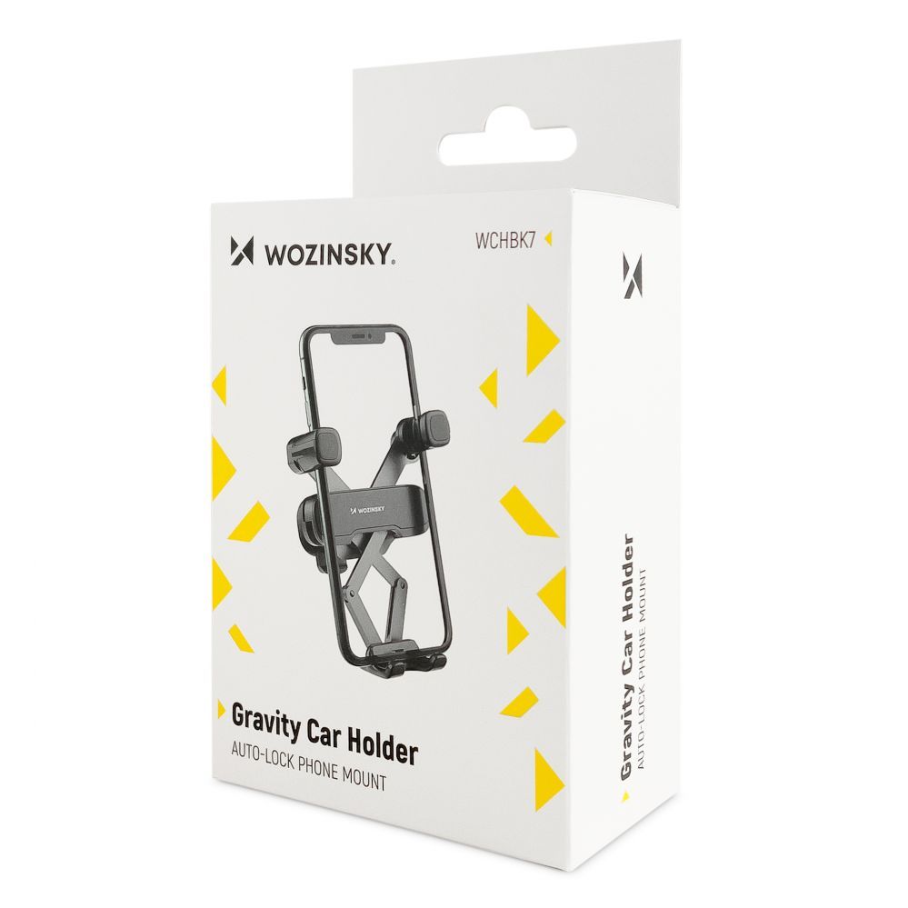 Auto holder Wozinsky Wozinsky Gravity Car Phone Holder Black (WCHBK7)