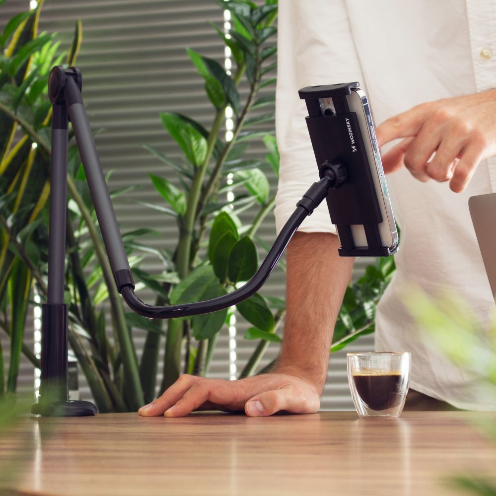 Auto holder Wozinsky Wozinsky Long Flexible Phone and Tablet Holder Black (WTHBK5)