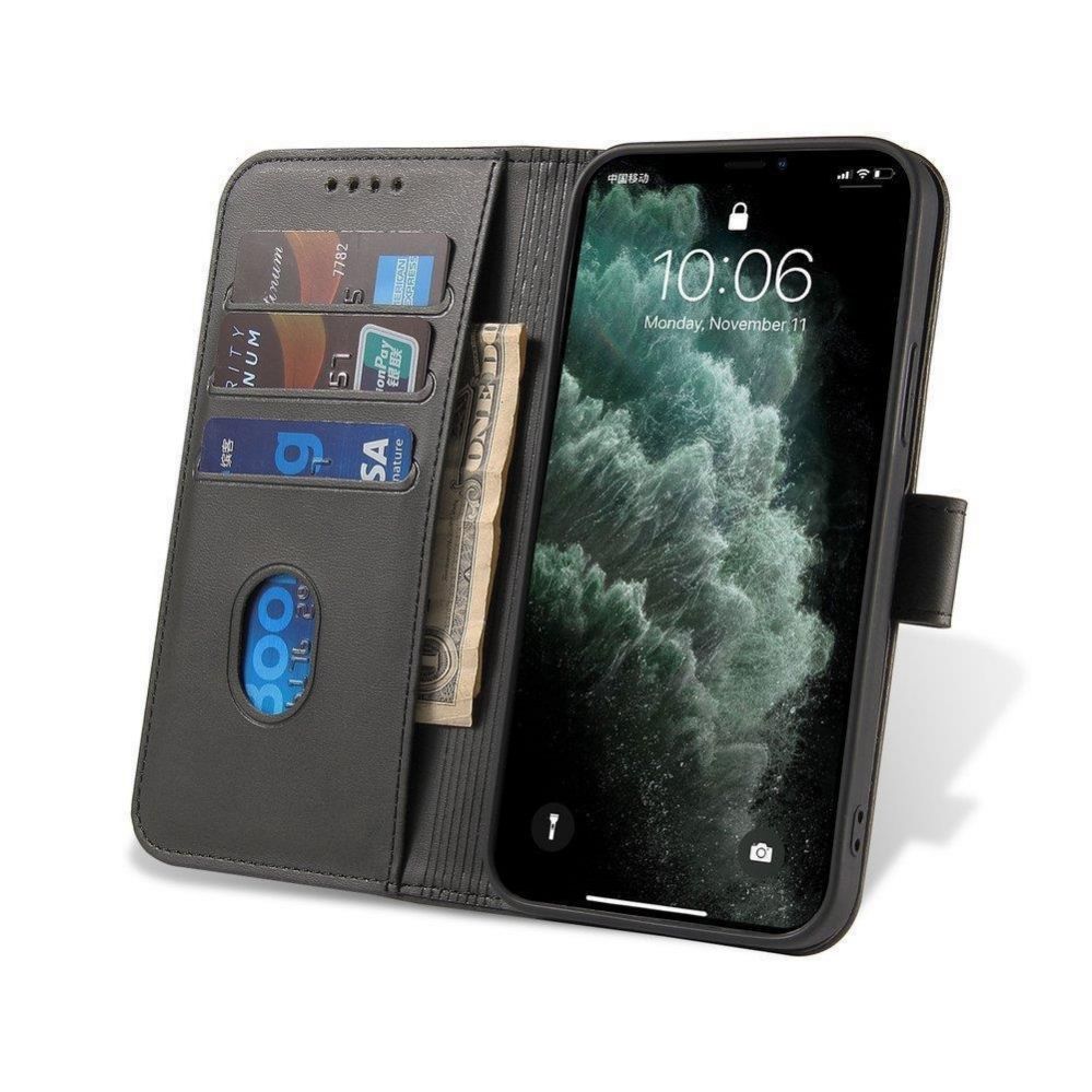 Nugarėlės dėklai Hurtel Magnet Case elegant case cover case with a flap and stand function Honor Magic 4 Pro black