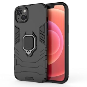 Nugarėlės dėklai Hurtel  Ring Armor case for iPhone 14 armored cover magnetic holder ring black 