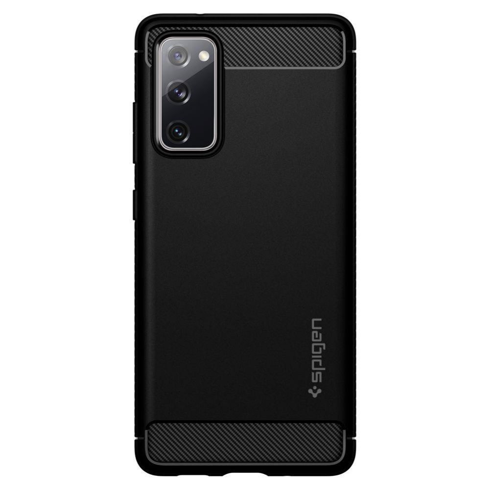 Back panel cover Spigen Spigen Rugged Armor Case for Samsung Galaxy S20 FE - Matte Black