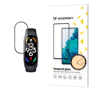 Apsauginiai stiklai Wozinsky  Wozinsky Full Glue Xiaomi Mi Band 7 black tempered glass 