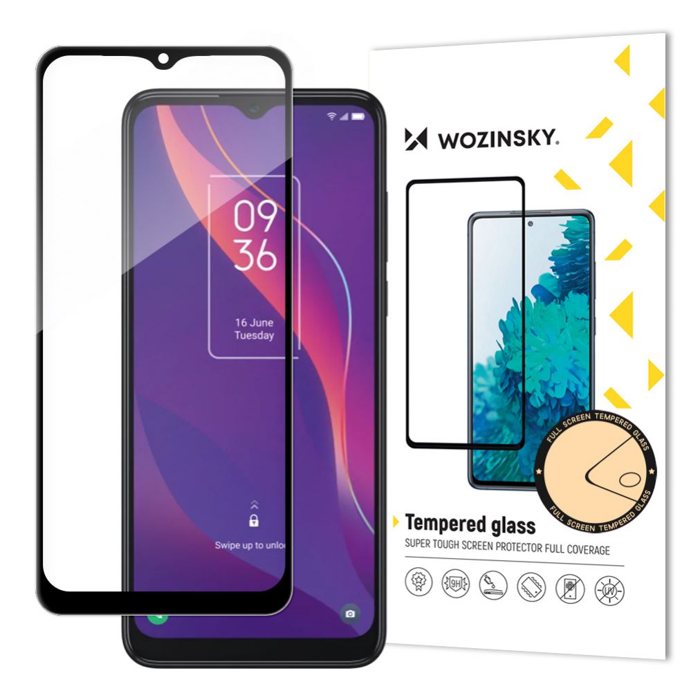 Tagakaaned Wozinsky Wozinsky super tough Full Glue tempered glass full screen with frame Case Friendly TCL 306 black