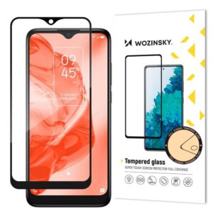 Nugarėlės dėklai Wozinsky  Wozinsky super durable Full Glue tempered glass full screen with Case Friendly TCL 205 black frame 