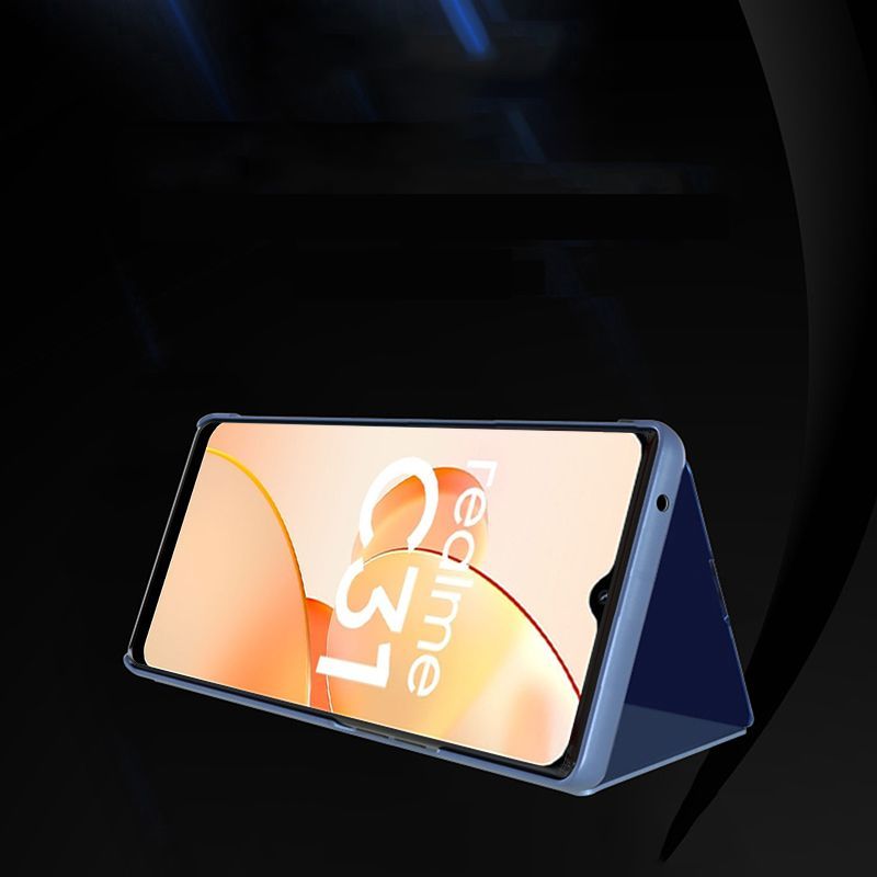 Back panel cover Hurtel Clear View Case cover for Realme C31 flip cover black