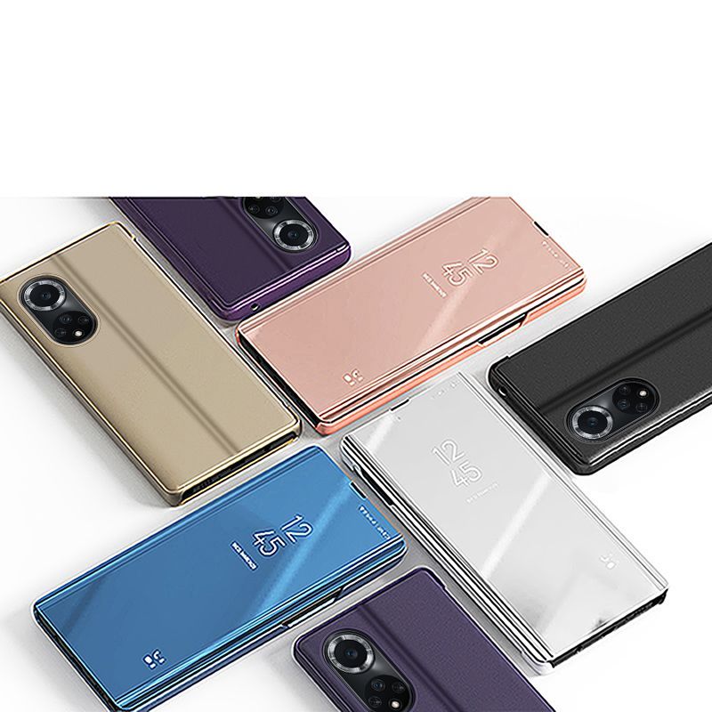 Nugarėlės dėklai Hurtel Clear View Case case for Huawei nova 9 flip cover black
