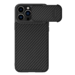 Nugarėlės dėklai Nillkin  Nillkin Synthetic Fiber S Case iPhone 14 Pro case with camera cover, black