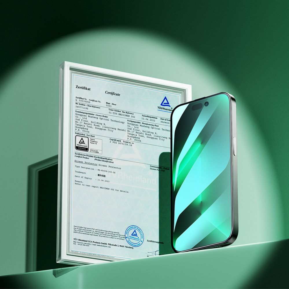 Protective glass Joyroom Joyroom Knight Green Glass for iPhone 14 Pro Max with Full Screen Anti Blue Light Filter (JR-G04)