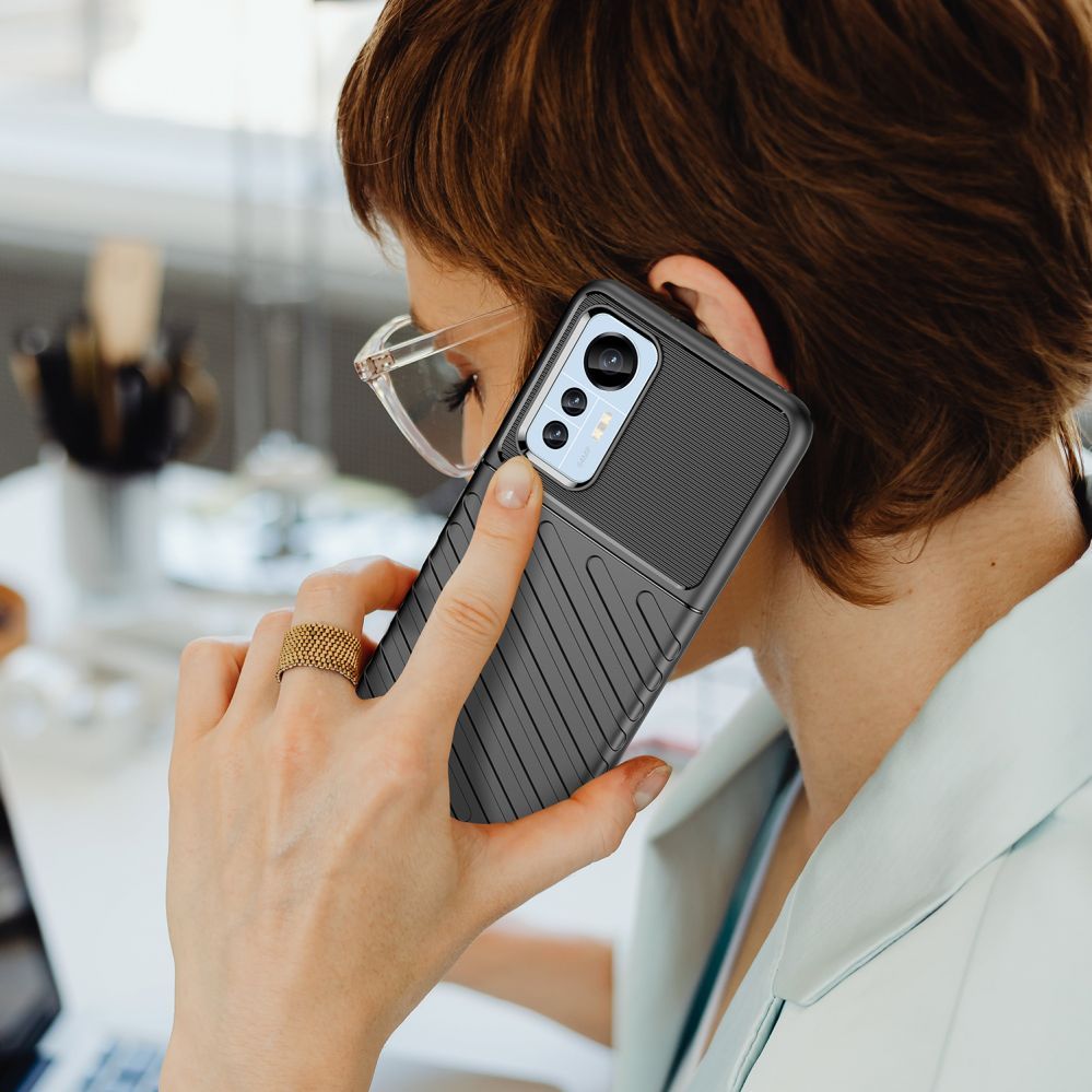 Nugarėlės dėklai Hurtel Thunder Case case for Xiaomi 12 Lite silicone armor case black