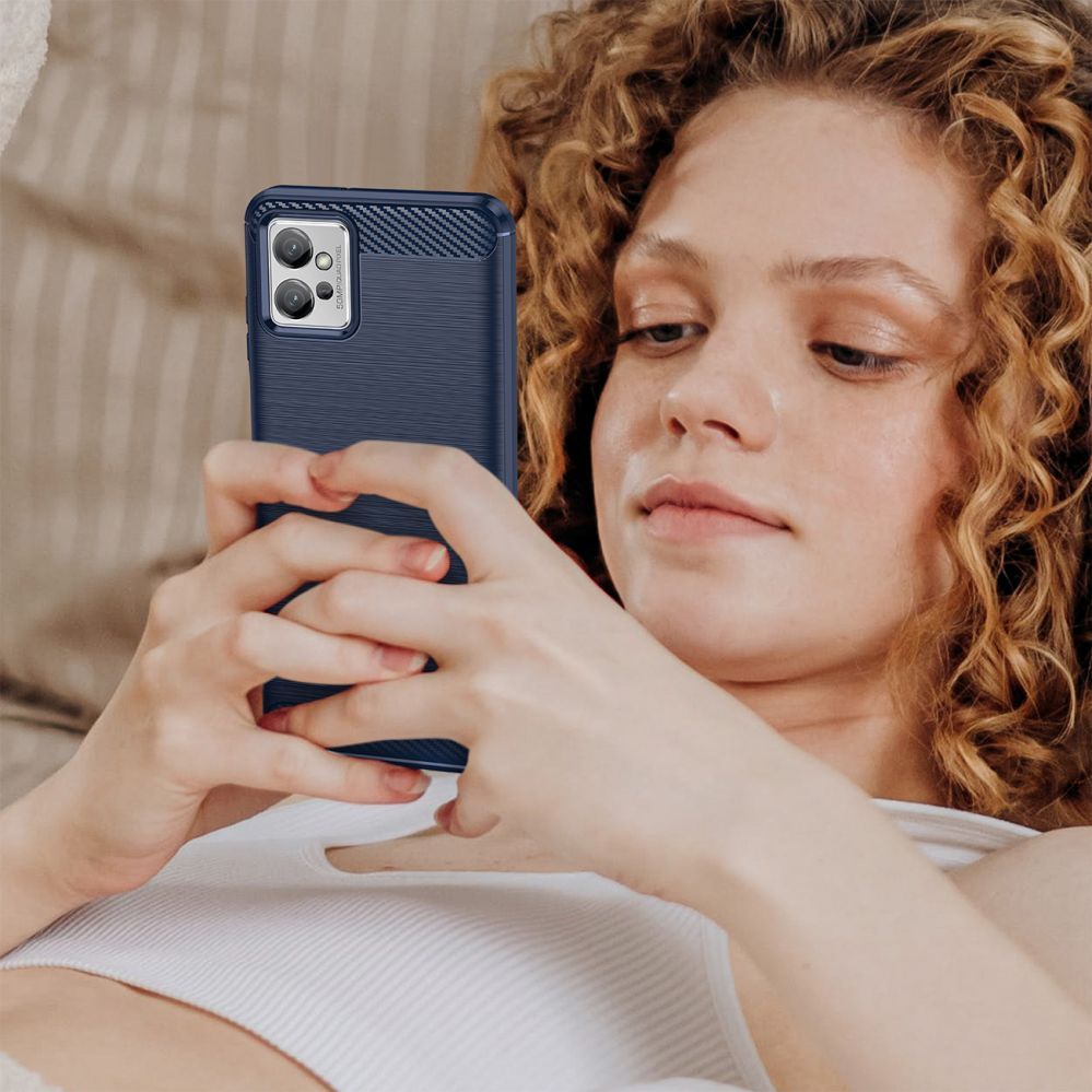 Back panel cover Hurtel Carbon Case for Realme Narzo 50 5G flexible silicone carbon cover black