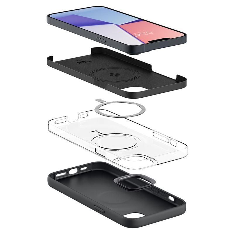 Tagakaaned Spigen Spigen Silicone Fit Mag Case with MagSafe for iPhone 14 Plus - Black
