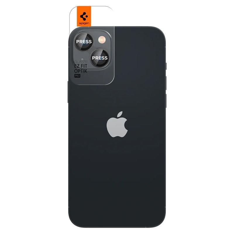 Kaitseklaasid Spigen Spigen Glas.tR EZ Fit Optik Camera Protector for iPhone 14 / Plus / 15 / Plus - Black 2 pcs.