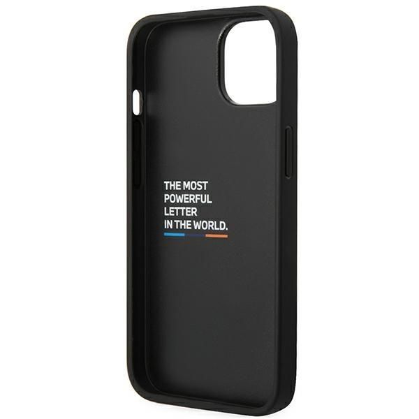 Tagakaaned BMW Case BMW BMHCP14M22PTDK iPhone 14 Plus 6.7 "black / black Leather Stamp Tricolor