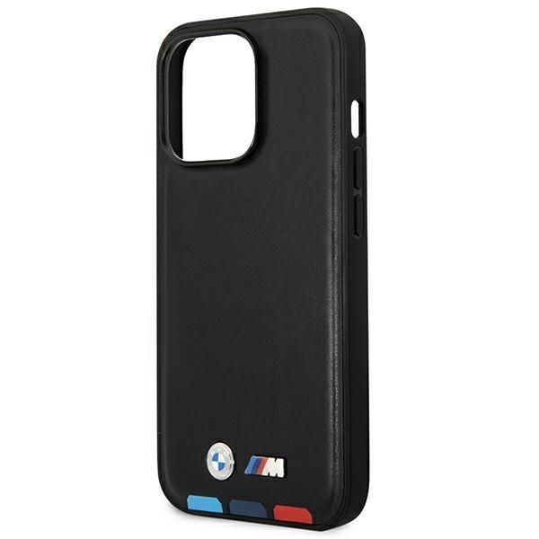 Tagakaaned BMW Case BMW BMHMP14L22PTDK iPhone 14 Pro 6.1 "black / black Leather Stamp Tricolor Magsafe