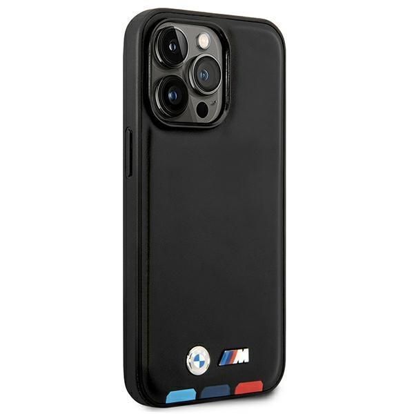 Tagakaaned BMW Case BMW BMHMP14L22PTDK iPhone 14 Pro 6.1 "black / black Leather Stamp Tricolor Magsafe