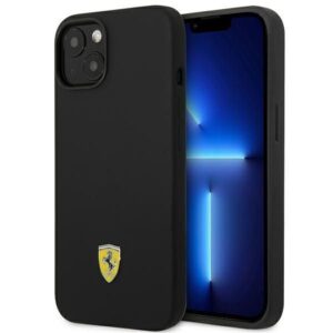 Aizmugurējais vāciņš Ferrari  Ferrari FEHCP14SSIBBK iPhone 14 6.1" black/black hardcase Silicone Metal Logo