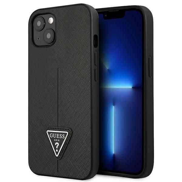 Tagakaaned Guess Guess GUHCP13SPSATLK iPhone 13 mini 5,4 "black / black hardcase SaffianoTriangle Logo