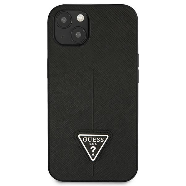 Tagakaaned Guess Guess GUHCP13SPSATLK iPhone 13 mini 5,4 "black / black hardcase SaffianoTriangle Logo