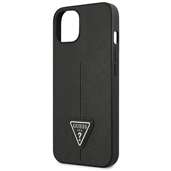 Tagakaaned Guess Guess GUHCP13SPSATLK iPhone 13 mini 5,4 "black / black hardcase SaffianoTriangle Logo