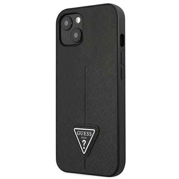 Tagakaaned Guess Guess GUHCP13SPSATLK iPhone 13 mini 5,4 "black / black hardcase SaffianoTriangle Logo