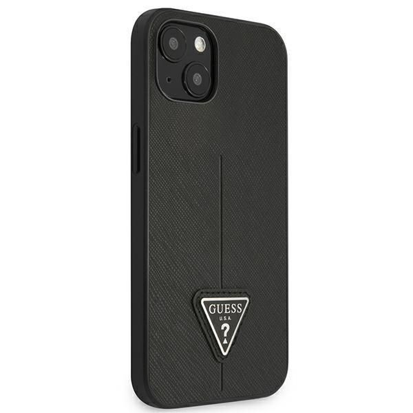 Tagakaaned Guess Guess GUHCP13SPSATLK iPhone 13 mini 5,4 "black / black hardcase SaffianoTriangle Logo