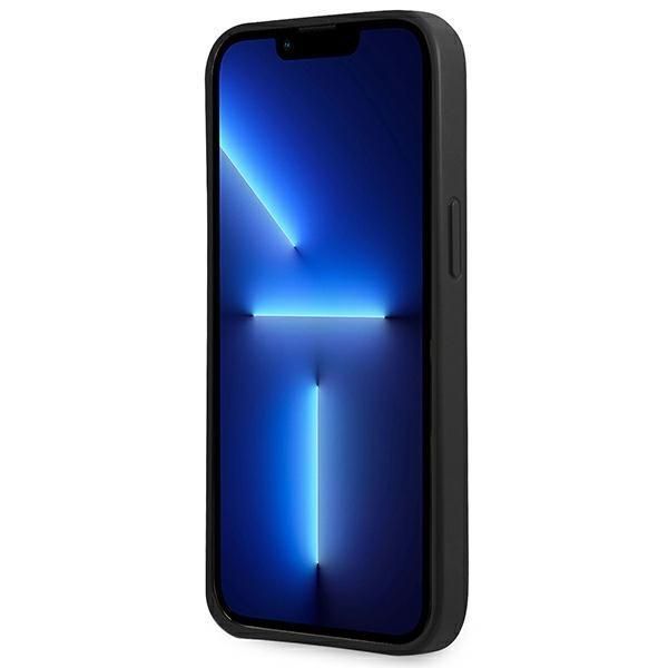 Tagakaaned Guess Guess GUHCP13SPSATLK iPhone 13 mini 5,4 "black / black hardcase SaffianoTriangle Logo