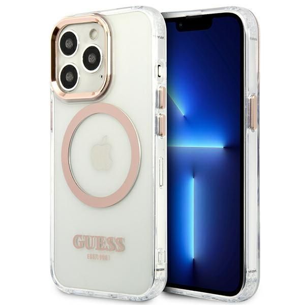 Tagakaaned Guess Guess GUHMP13XHTRMD iPhone 13 Pro Max 6.7 "gold / gold hard case Metal Outline Magsafe