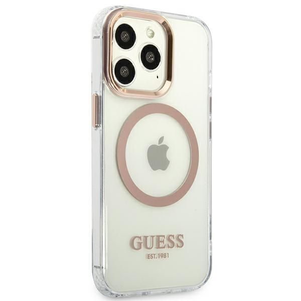 Tagakaaned Guess Guess GUHMP13XHTRMD iPhone 13 Pro Max 6.7 "gold / gold hard case Metal Outline Magsafe