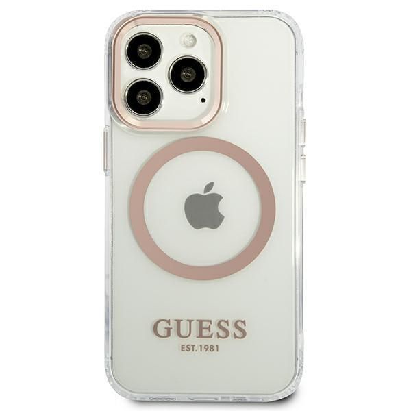 Tagakaaned Guess Guess GUHMP13XHTRMD iPhone 13 Pro Max 6.7 "gold / gold hard case Metal Outline Magsafe
