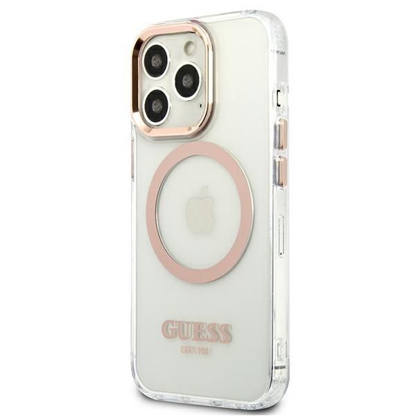 Tagakaaned Guess Guess GUHMP13XHTRMD iPhone 13 Pro Max 6.7 "gold / gold hard case Metal Outline Magsafe