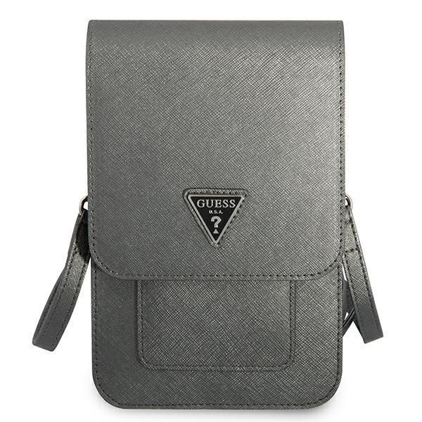 Universaal spordiümbris Guess Guess Handbag GUWBSATMGR gray / gray Saffiano Triangle