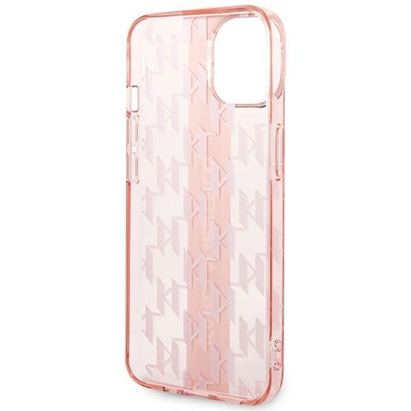 Back panel cover Karl Lagerfeld Karl Lagerfeld KLHCP14MHKLSPCP iPhone 14 Plus 6.7 "hardcase pink / pink Mono Vertical Stripe