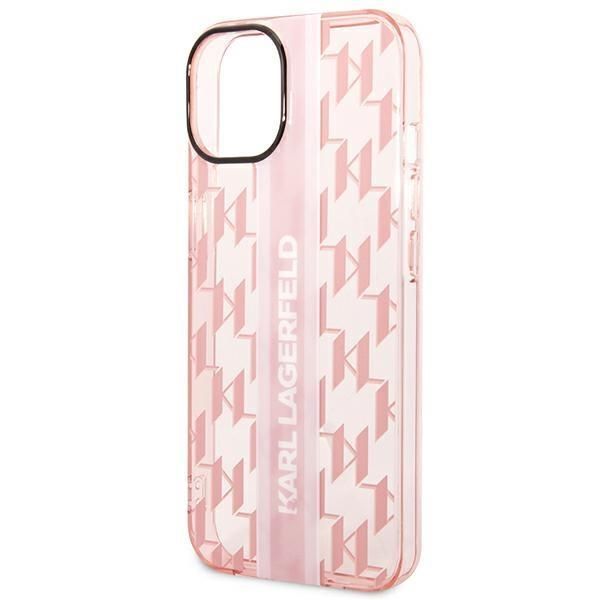 Back panel cover Karl Lagerfeld Karl Lagerfeld KLHCP14MHKLSPCP iPhone 14 Plus 6.7 "hardcase pink / pink Mono Vertical Stripe