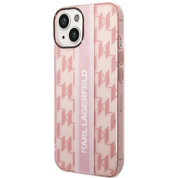 Back panel cover Karl Lagerfeld Karl Lagerfeld KLHCP14MHKLSPCP iPhone 14 Plus 6.7 "hardcase pink / pink Mono Vertical Stripe