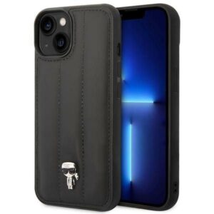 Aizmugurējais vāciņš Karl Lagerfeld  Karl Lagerfeld Puffy Ikonik Pin Case for iPhone 14 Plus - Black 