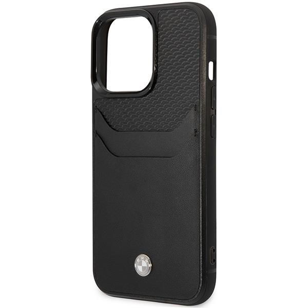 Tagakaaned BMW Case BMW BMHCP14L22RSEPK iPhone 14 Pro 6.1" black/black Leather Card Slot