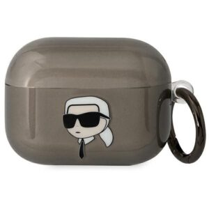 Aizmugurējais vāciņš Karl Lagerfeld  Karl Lagerfeld KLAPHNIKTCK AirPods Pro cover black/black Karl's Head 