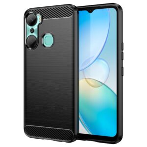 Nugarėlės dėklai Hurtel  Carbon Case case for Infinix Hot 12 Pro flexible silicone carbon cover black 