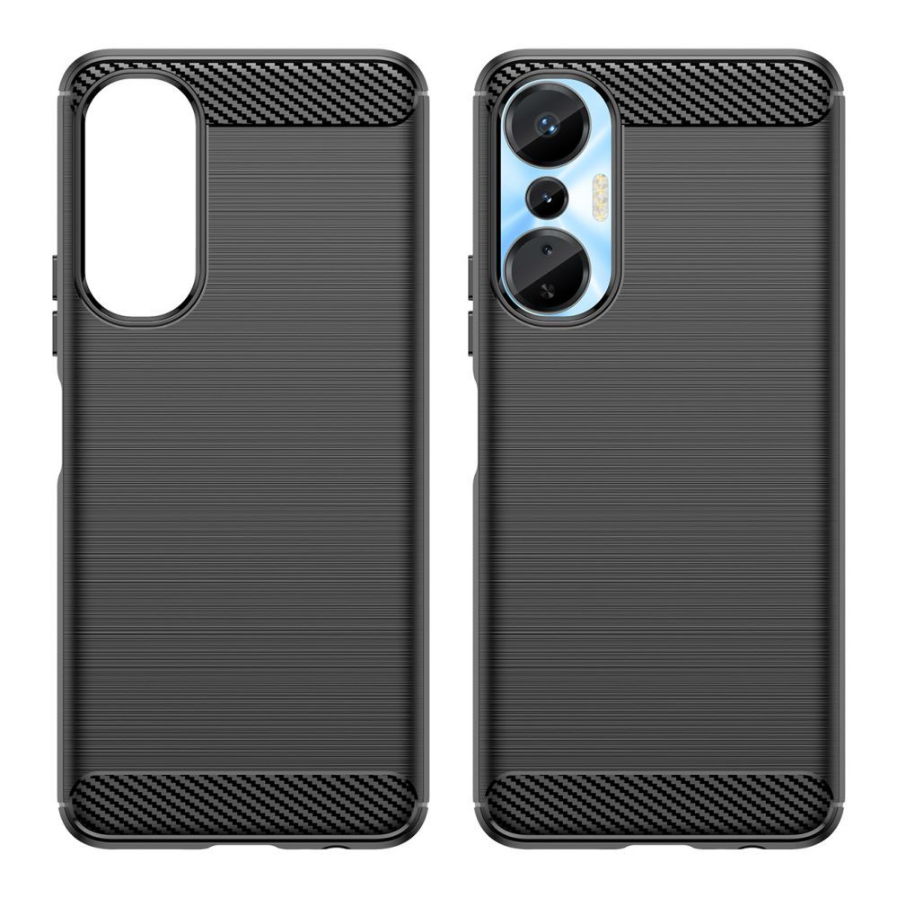Back panel cover Hurtel Carbon Case case for Infinix Hot 20S flexible silicone carbon cover black