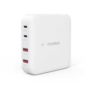 Adapteriai Choetech  Choetech PD8008 100W GaN fast charger 2x USB-A / 2x USB-C - white 