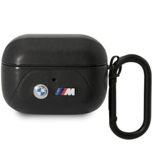 Nugarėlės dėklai BMW  BMW BMAP22PVTK AirPods Pro cover black/black Leather Curved Line 