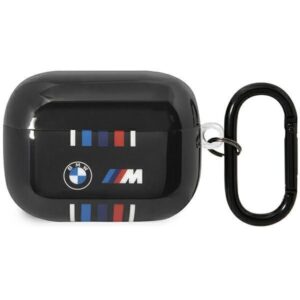Nugarėlės dėklai BMW  BMW BMAP22SWTK AirPods Pro cover black/black Multiple Colored Lines 
