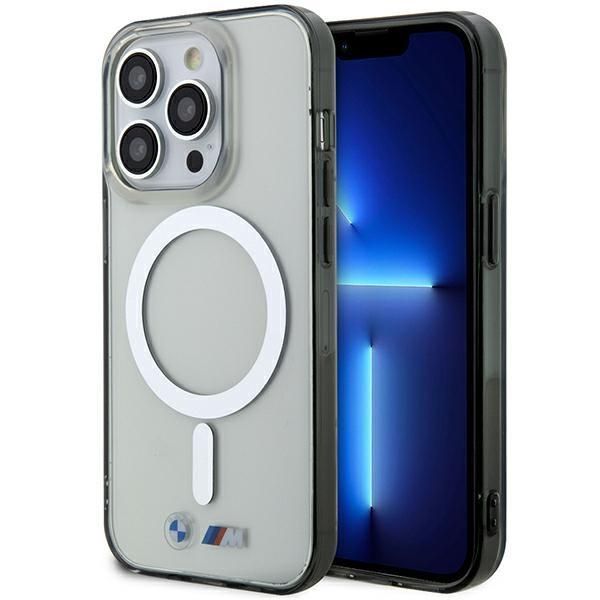 Tagakaaned BMW Case BMW BMHMP14LHCRS iPhone 14 Pro 6.1" transparent hardcase Silver Ring MagSafe