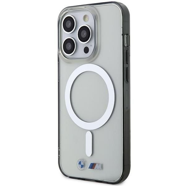 Tagakaaned BMW Case BMW BMHMP14LHCRS iPhone 14 Pro 6.1" transparent hardcase Silver Ring MagSafe